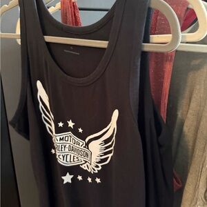 Harley-Davidson Black Tank Top with White Logo